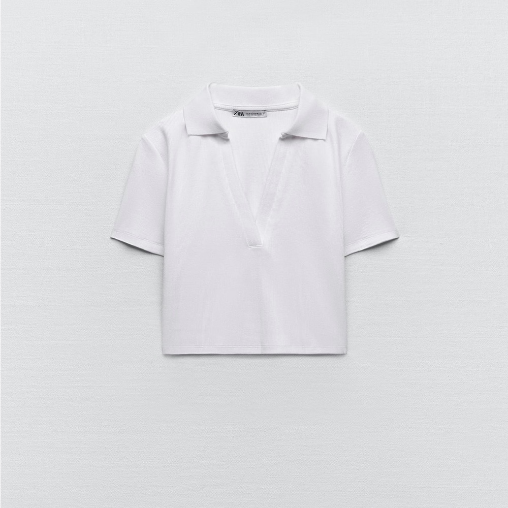 Zara white polo shirt